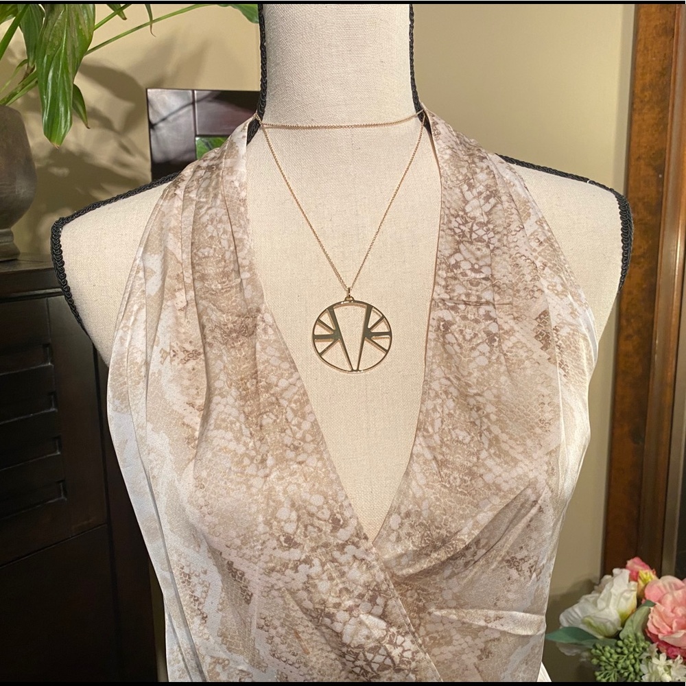 Whbm Halter Style Top W/ Snake Pattern - image 2